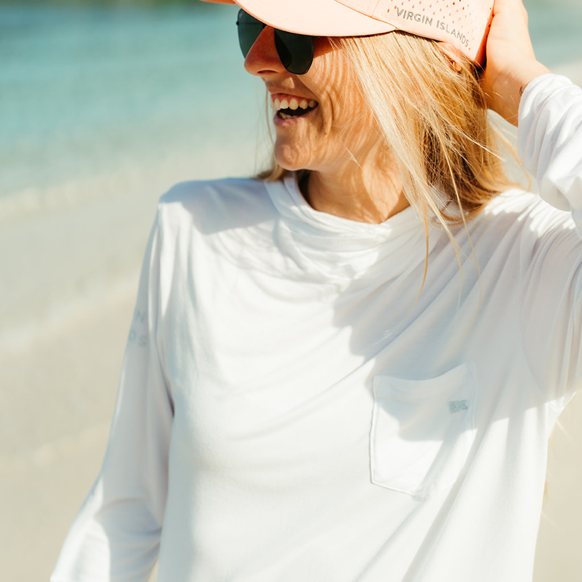 Burgee Co. Youth Hooded Bamboo Sunshirt - Coconut