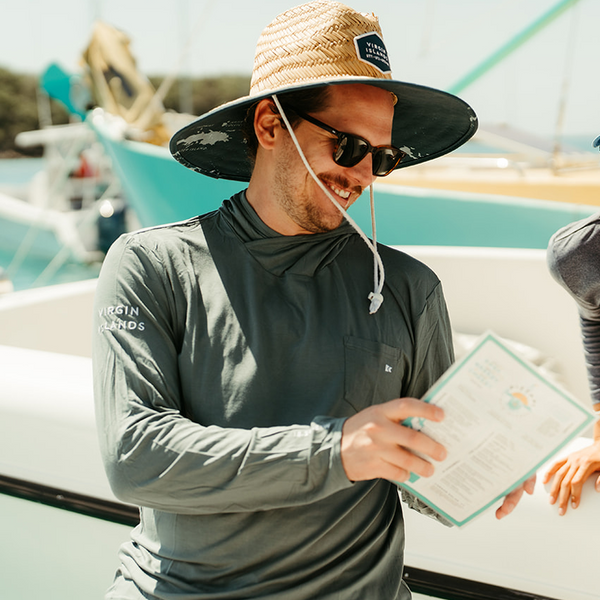 Burgee Co. Hooded Bamboo Sunshirt - Blue Agave - The Gear Shack St. Thomas