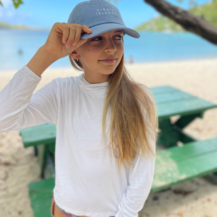 Burgee Co. Youth Hooded Bamboo Sunshirt - Coconut