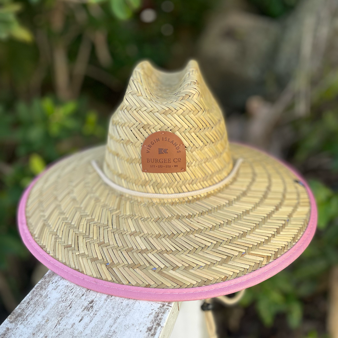 Burgee Co. Adult Lifeguard Hat - Pink Island Map