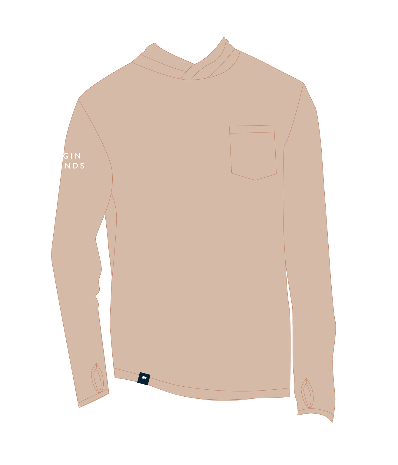 Burgee Co. Youth Hooded Bamboo Sunshirt - Conch Shell