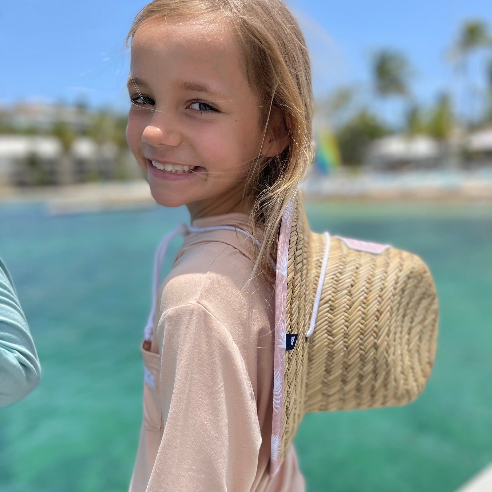 Burgee Co. Youth Hooded Bamboo Sunshirt - Conch Shell