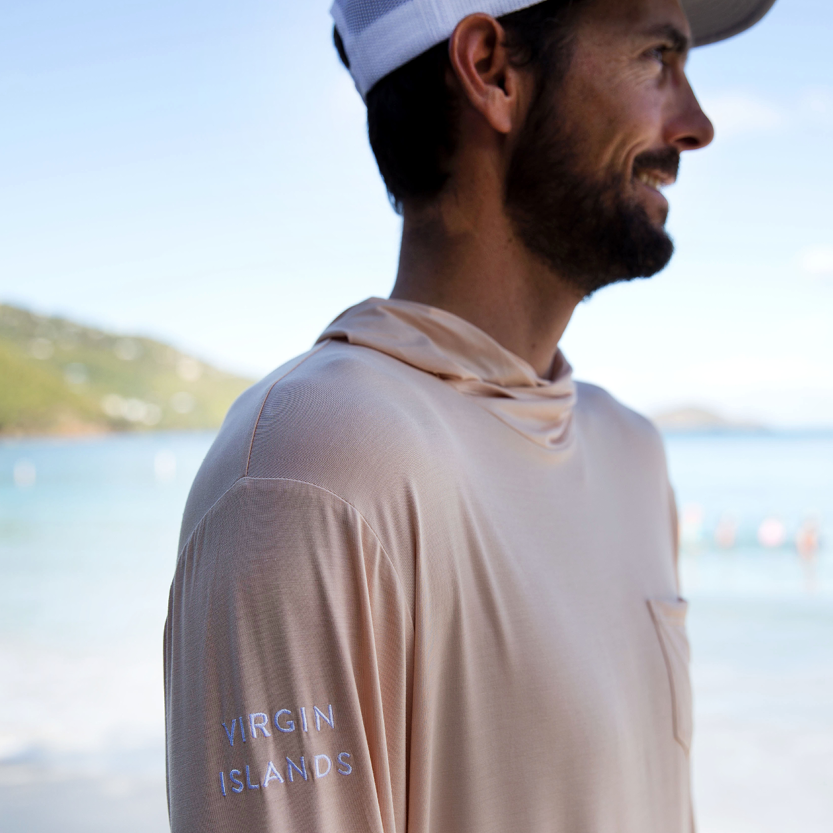 Burgee Co. Hooded Bamboo Sunshirt - Conch Shell