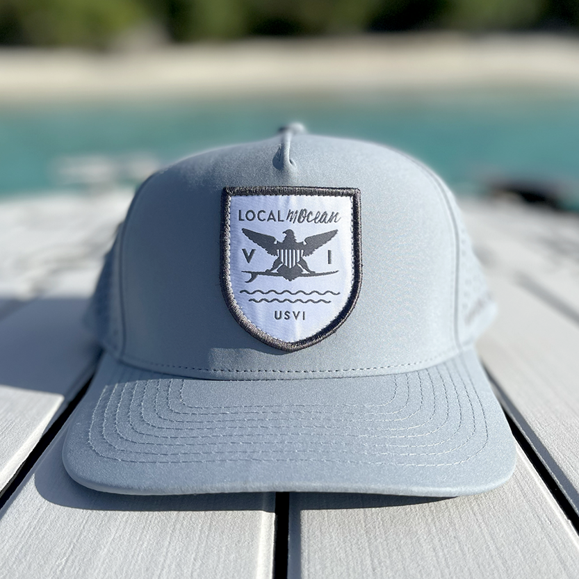 Local Mocean Quick-Dry Perforated Hat - Gray - The Gear Shack St. Thomas