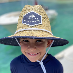 Burgee Co. Unisex Youth Lifeguard Hat - Navy Coconut Palm