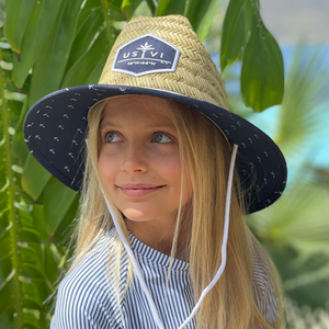 Burgee Co. Unisex Youth Lifeguard Hat - Navy Coconut Palm