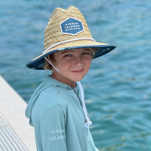 Burgee Co. Unisex Youth Lifeguard Hat - Dark Teal Island Map